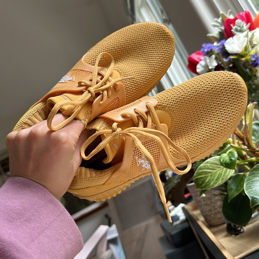 WORN ONCE ⭐️ US Polo Assn. Sneakers size 7.5 | ⭐️ mustard yellow ⭐️